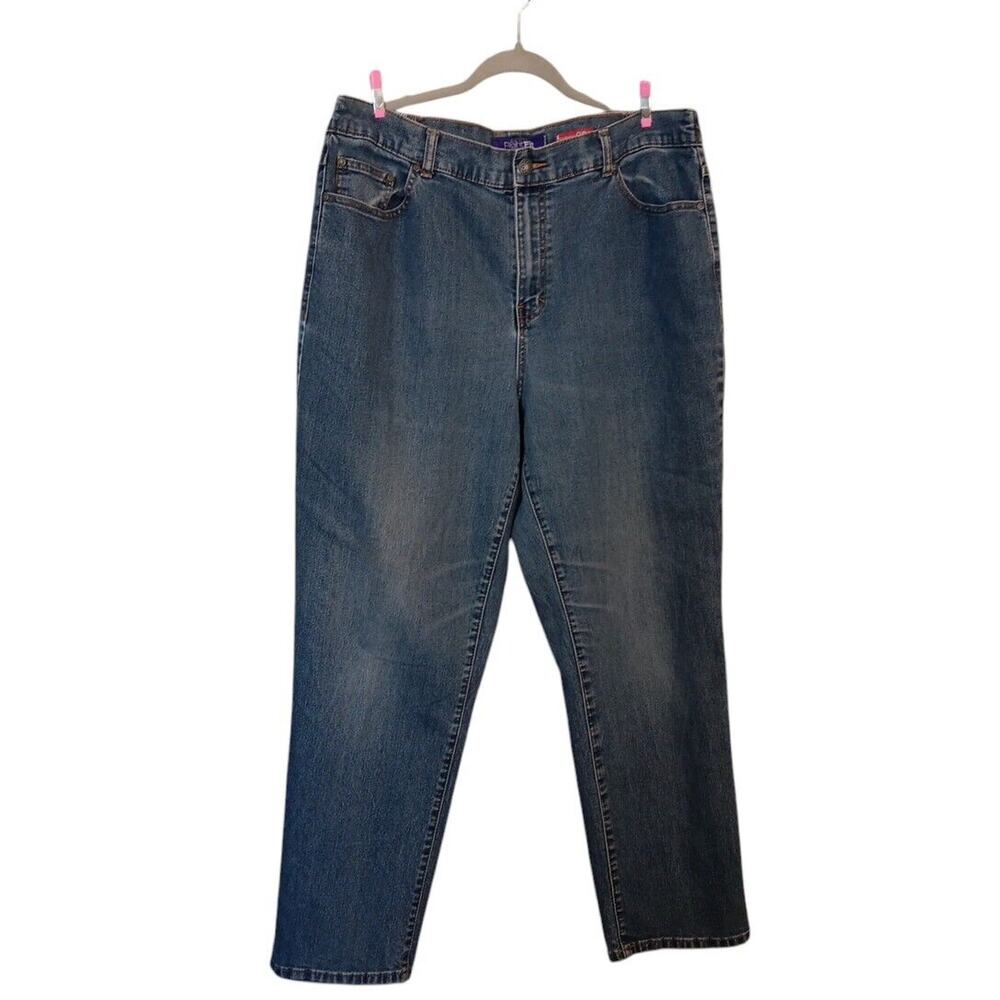 Catherine's Right Fit Moderately‎ Curvy Women's 5-Pocket Mom Blue Jeans Size 18W